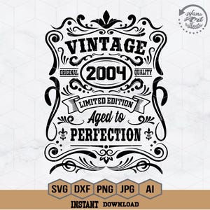 21th Birthday Svg | 21th Birthday Shirt | Vintage 2003 Svg | 2003 Aged to perfection | Aged to Perfection Svg | 21th Birthday Gift Idea