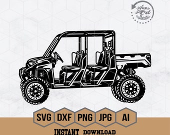 Polaris Ranger Svg | 4 Seater Svg | ATV Ranger Svg | 4 Wheelers Svg | Off Road Vehicle Svg | ATV Svg | UTV Svg | Polaris Ranger Clipart