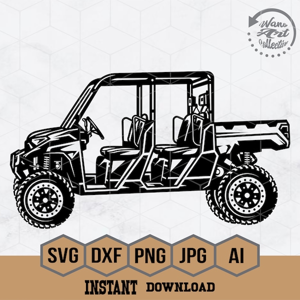 Polaris Ranger Svg | 4 Seater Svg | ATV Ranger Svg | 4 Wheelers Svg | Off Road Vehicle Svg | ATV Svg | UTV Svg | Polaris Ranger Clipart