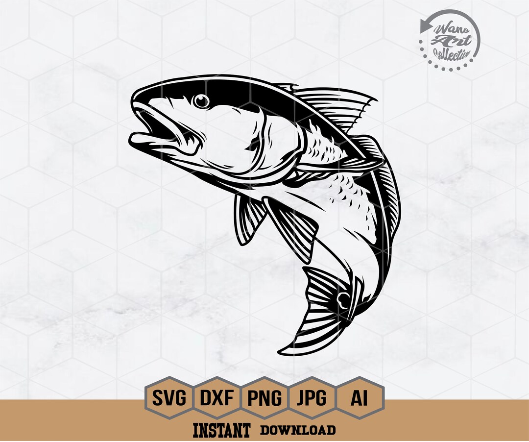 Red Drum Fish Svg Red Drum Svg Red Drum Fish Clipart Fish Cutfile