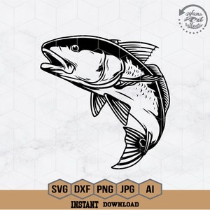 Red Drum Fish Svg | Red Drum Svg | Red Drum Fish Clipart | Fish Cutfile | Fishing Svg | Fishing Cricut | Fishing Clipart | Fishing Png