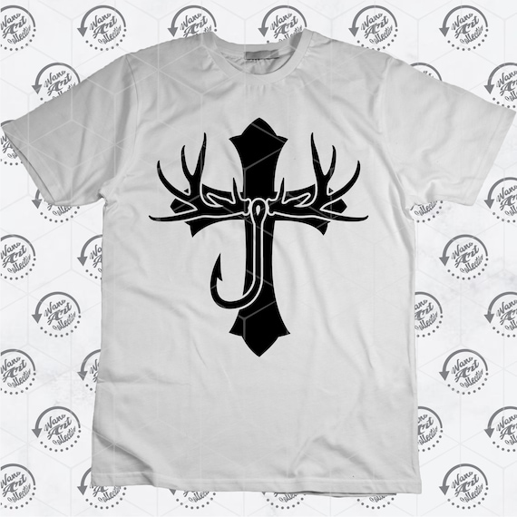 crossed fishing hook antler Fishing Hook Deer Antler Cross Svg | Hunting Svg | Cross Hunting Svg | Deer  Antler Svg | Fishing Hook Svg | Fishing Shirt