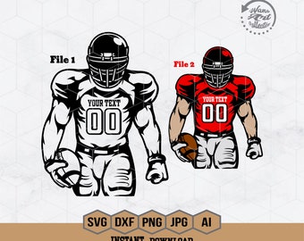 Football Player Svg | Football League Svg | Football Svg | Customized Football Player Svg | Football Team  Layers | Football Player Png