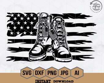 US Combat Boots svg, US Veteran svg, US Army svg, Veteran Shirt svg, Combat Boots Clipart, Combat Boots Cutfile, Boots Stickers
