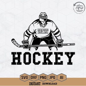 Ice Hockey Player Svg | Ice Hockey Svg | Hockey Team Svg | Hockey Skate Svg | Goalie Clipart | Hockey Png | Ice Hockey Shirt | Png Dxf Eps