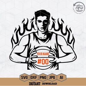 Basketball Boy Svg | Personalize Name | Basketball Player Svg | Basketball Team | Basketball Season | Basketball Clipart | Basketball Shirt