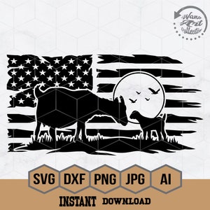 US Farm Goat Svg File | Baby Goat Svg | Farm Svg | Farm Life  Clipart | Farmer Svg | Farm Animal Svg | Goat Png | Family Farm Cutfile