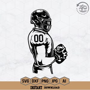 Football Svg | Football Player Svg | Football Number Svg | Football Shirt | Football Season | Sublimation Designs | Png Eps Dxf Ai