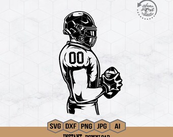 Football Svg | Football Player Svg | Football Number Svg | Football Shirt | Football Season | Sublimation Designs | Png Eps Dxf Ai