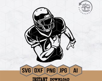 American Football SVG | American Football Player SVG | Custom Football Shirt Svg | Custom | Football Dad Svg | Dxf | Png | Cricut