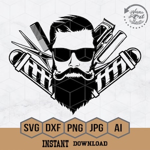 Barber Svg | Barber Tools Svg | Barber Life Svg | Beard Man Svg | Dad Life Cutfile | Hairstylist Svg | Hairdresser Cricut | Barber Png