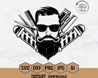 Barber Svg | Barber Tools Svg | Barber Life Svg | Beard Man Svg | Dad Life Cutfile | Hairstylist Svg | Hairdresser Cricut | Barber Png