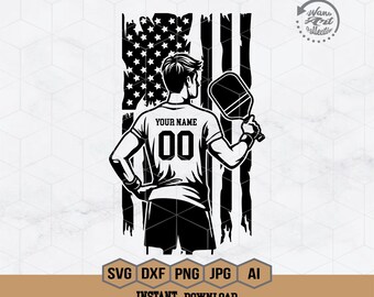 US Pickleball Svg | Pickleball Player Svg | Personalize Name | Pickleball Dad Svg | Pickleball Paddle Svg | Pickleball T-Shirt Design | Png