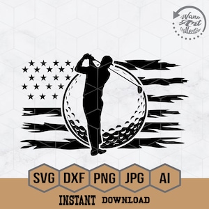 US Golf Svg, US Golfing Svg, US Golf Player Svg, Golf Vector, Golf Player Svg, Golfer Clipart, DadLife, Dad Shirt, Cutting File for Cricut