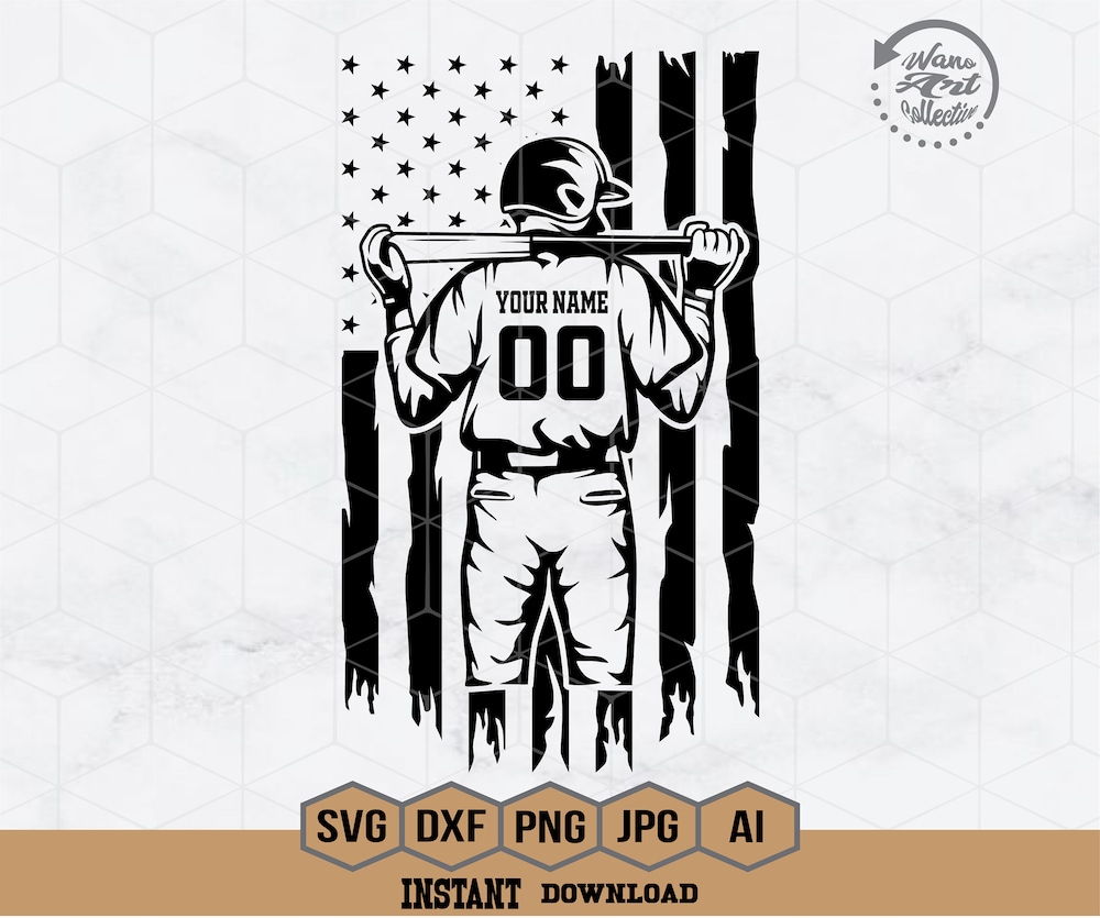 Snorider Design Us Baseball Player Svg | Us Baseball Svg | Baseball Team Svg | Baseball Dad Svg | Baseball Clipart | Baseball Cutfile | Baseball Stencil