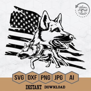 US Police Dog Svg | German Shepherd Svg | Attack Dog Svg | Bomb Sniffing Svg | US  Soldier Dog Svg | K9 Dog Svg | K9 Unit Clipart | K9 Shirt