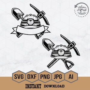 Mining Tools svg | Digging Tools Svg |Mining Hat svg | Mining Head Light svg | Digging Svg | Mining Clipart | Mining Cutfile | Mining Shirt