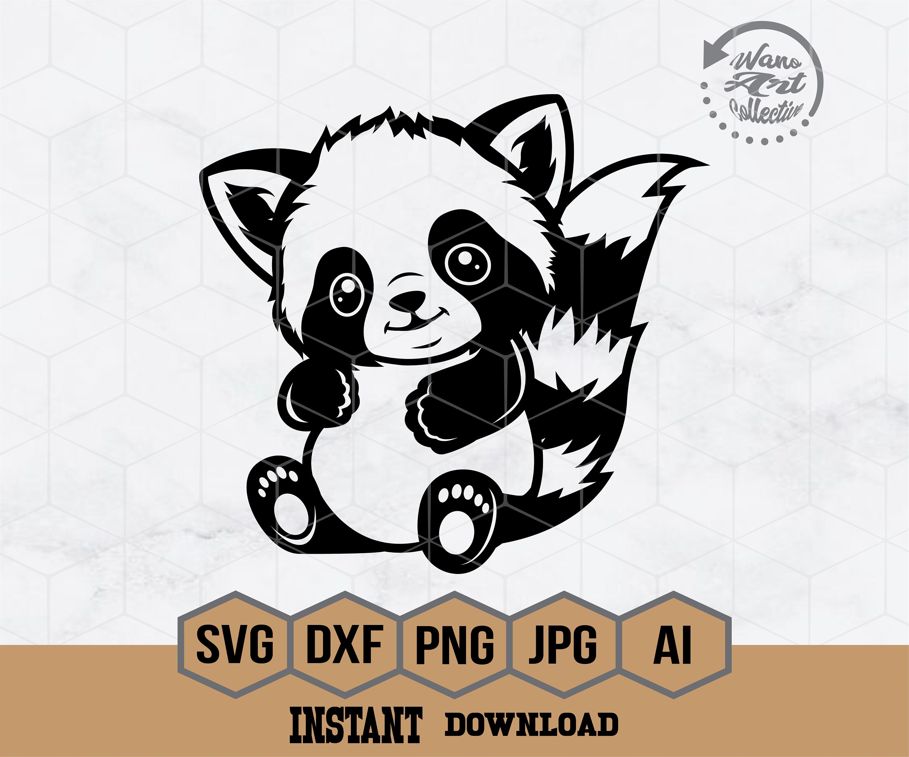 Cute Red Panda Sitting Svg Cute Red Panda Svg Red Panda Svg Baby Red ...