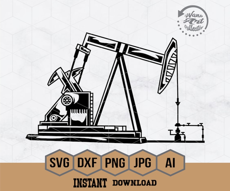 Oil Rig Svg, Oil Drill Svg, Oil Pump Svg, Oil Field Svg, Oil Derrick ...