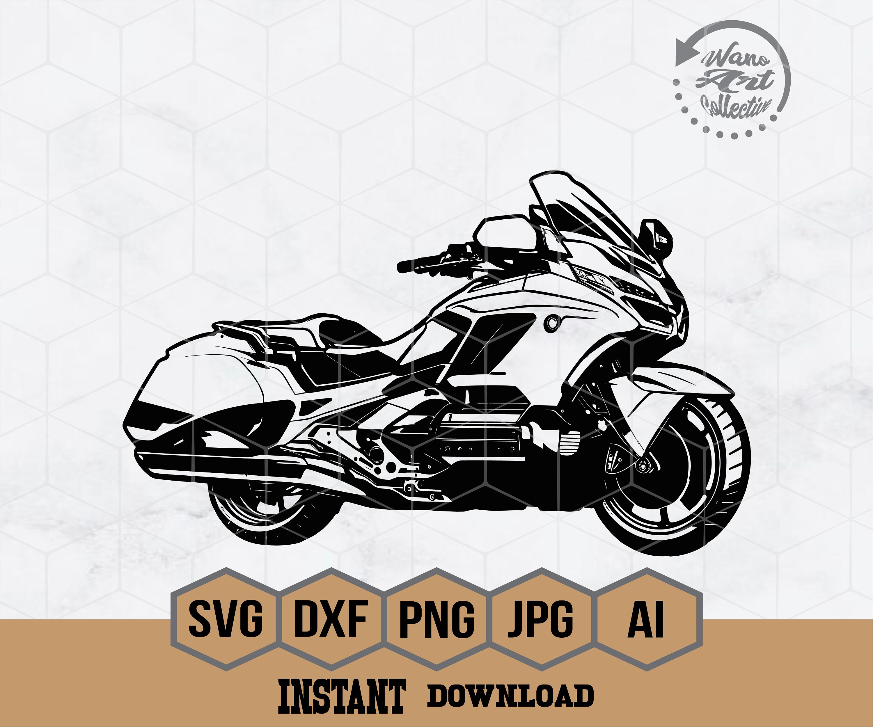 Touring Motorcycle Svg | Motorcycle Svg | Biker Svg | Trike Motorcycle ...