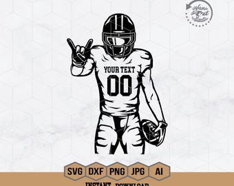 Football Svg | Football Player Svg | American Football Svg | Football Name Svg | Football Team | Football Season | Football Shirt | Png Dxf