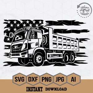 US Dump Truck svg, US Truck SVG, Dump Truck Svg, Construction Svg, Boys Truck Svg, Work Truck svg, Heavy Equipment Png, Construction Tshirt