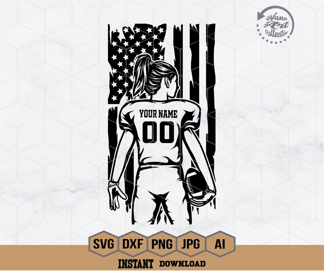 Personalized Name | Football Mom Svg | Football Player Svg | Football ...