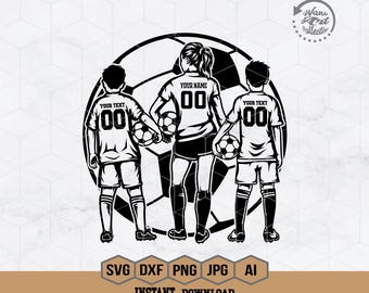 Personalized Name | Soccer 2 Kids Svg | Soccer Girl Svg | Soccer Boy Svg | Soccer Team Svg | Football Png | Soccer Shirt | Png Dxf Eps Ai