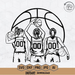 3 Basketball Svg | Personalize Name | Basketball Player Svg | Basketball Team | Basketball Name | Basketball Clipart | Basketball Shirt