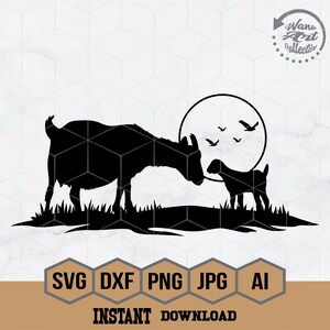 USA Goat Farm Svg File | US Goat Svg | Farm Goat Svg | Baby Goat Clipart Farmer Svg | Farm Animal Svg | Goat Png | Family Farm Cutfile