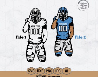 Football Player Svg | Football League Svg | Football Svg | Customized Football Player Svg | Football Team  Layers | Football Player Png