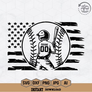US Baseball Kid Svg | Personalized Name Svg | Baseball Team Svg | Baseball Kid Shirt | Baseball Clipart | Baseball Shirt | Baseball Stencil