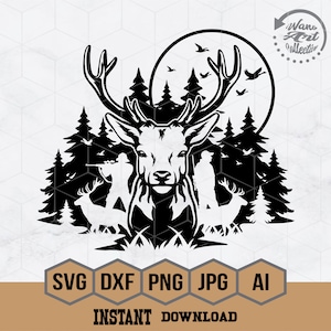 Hunting Deer Svg File | Hunting Svg | Hunting Shirt Svg | Deer Hunter Svg | Outdoor Hunting Svg | Hunting Deer Svg Cut Files for Cricut