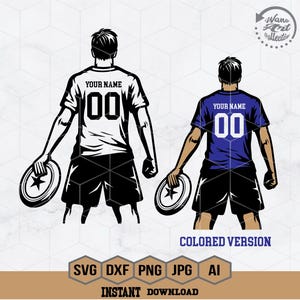 Colored Layer | Frisbee Player Svg | Ultimate Frisbee Svg | Frisbee Svg | Disc Golf Svg | Frisbee Clipart | Frisbee Shirt | Png Dxf Eps