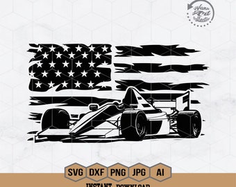 US Formula 1 Svg | Racing Car Svg | Racing Car Svg | F1 racer Svg File | Racer Svg | Auto racer Svg | F1 driver Svg | Racing Cutfile