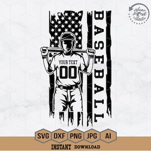 Personalized Name | Baseball Player Svg | Baseball Team Svg | Baseball Dad Svg | Baseball Clipart | Baseball Cutfile | Baseball Png Dxf Eps
