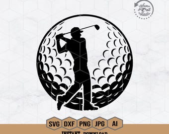Golf Svg Png | Golf Player Svg | Golfing Svg | Golf Club Svg | Golf Ball Svg | Golf  Stencil  | Golfing Clipart | Golfer Shirt | Png Dxf