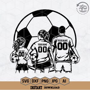 Soccer Boy and Girl Svg | Soccer Player Svg | Soccer Svg |Soccer Shirt | Soccer Clipart | Soccer Png | Soccer Mom Cutfile | Png Dxf Eps Ai