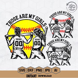Personalized Name | Softball Kid Player Svg | Softball Player Svg | Softball Mom Svg | Softball Team Svg | Softball Cutfile | Png Dxf Eps