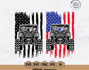 USA:s flagga Atv Svg | Atv Polaris Ranger Svg | Atv offroad Svg | Dirty 4 wheels Svg | Atv körning Clipart | Ranger Atv Cutfile | US Atv Svg
