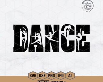 Dance Svg | Dancer Cutout Svg | Jazz Ballet Shirt | Dancer Svg | Dance Team Svg | Dancer Silhouette | Dance Mom Svg | Dancer Shirt | Png Dxf