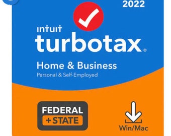 Turbotax Home and Business 2022 with 1 Free Federal and 1 Free State