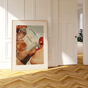 Moda de lujo de lápiz labial, póster de marca de diseñador, arte de pared retro de moda, póster vintage, impresión estética, arte de pared de dormitorio, póster de Girl Boss
