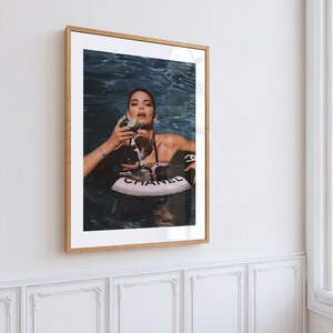 Kendall Jenner Print, Kardashian Art, Designer Fashion, Luksusowa marka, Vintage Preppy Decor, Old Money Aesthetic, Ikona mody Supermodelka