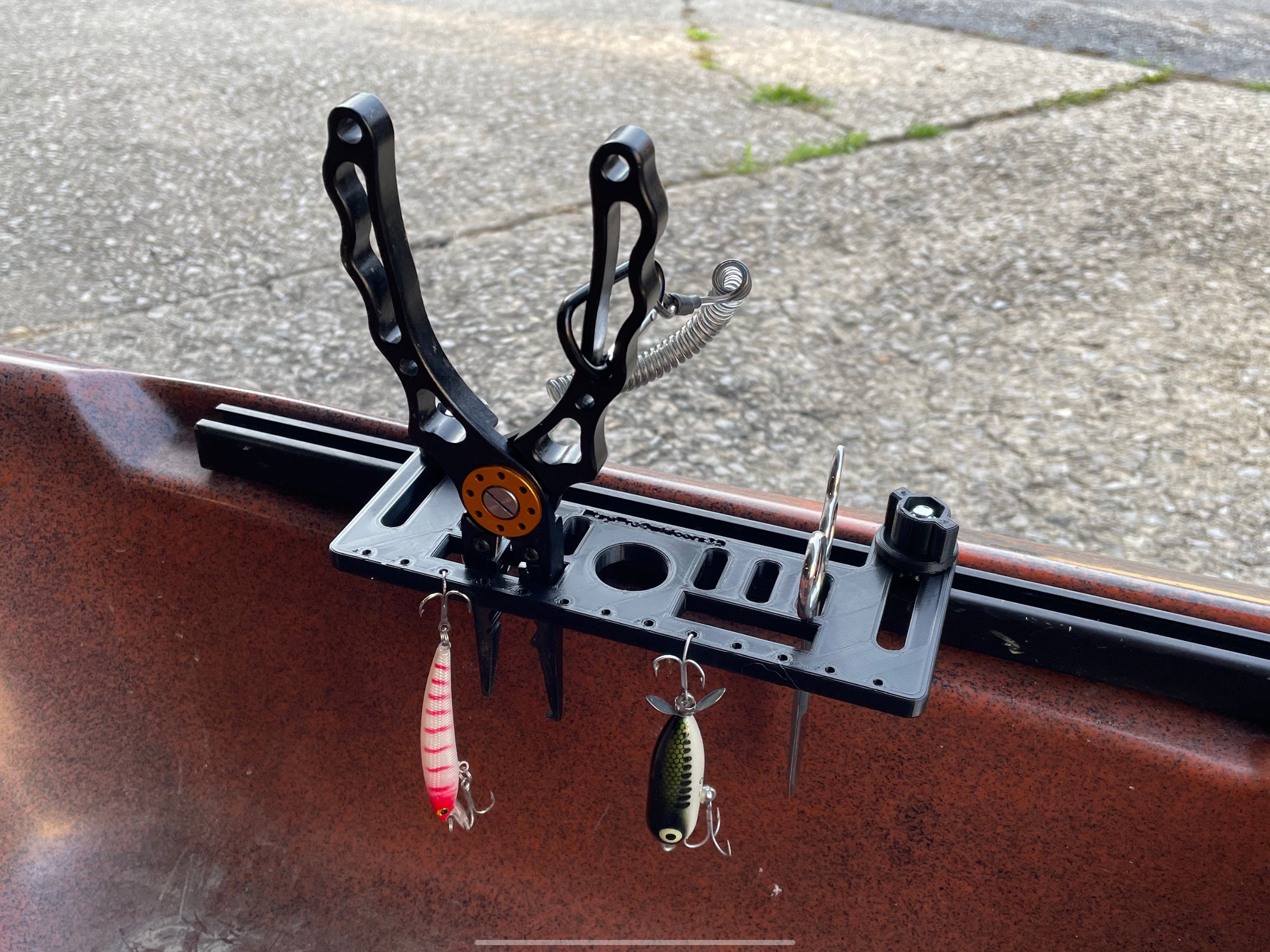 Tool Kaddy Track Mounted Tool Holder for Kayaks 3D Printed 