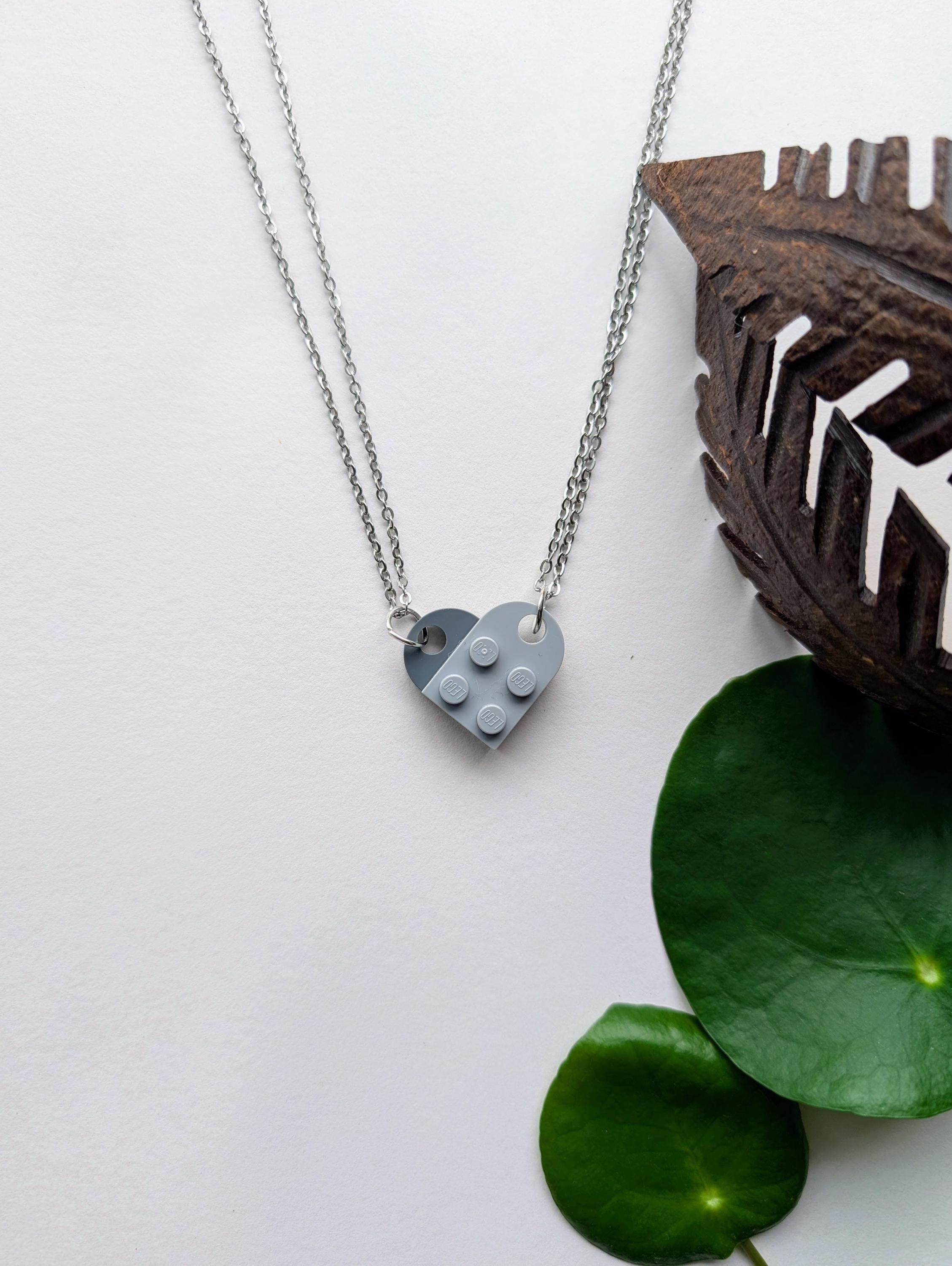 LEGO Heart necklace, Couple necklace, Necklace for couple, Cute necklace  for boyfriend, Couple matching necklace, Funny couple necklace