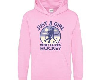 ホッケー好きの女の子のためのフーディーTシャツ - 若いホッケーファンへのギフト