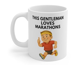 This Gentleman Loves Marathons Mug – Runner Gift for Him, 11oz Cup