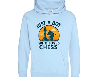 Just A Boy Who Loves Chess Hoodie Tee – Fun Gift for Young Chess Players