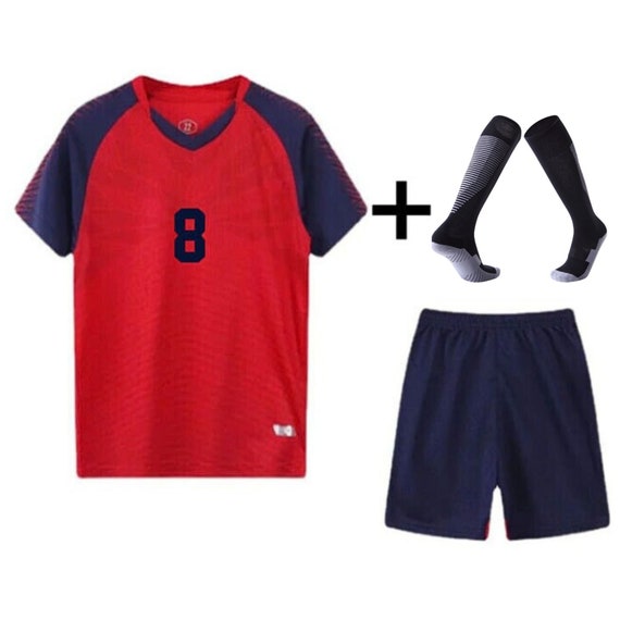 Personnalisé Maillot Foot Enfant Complet – Maillot + Short + Chaussettes Personnalisables Pour Garçons